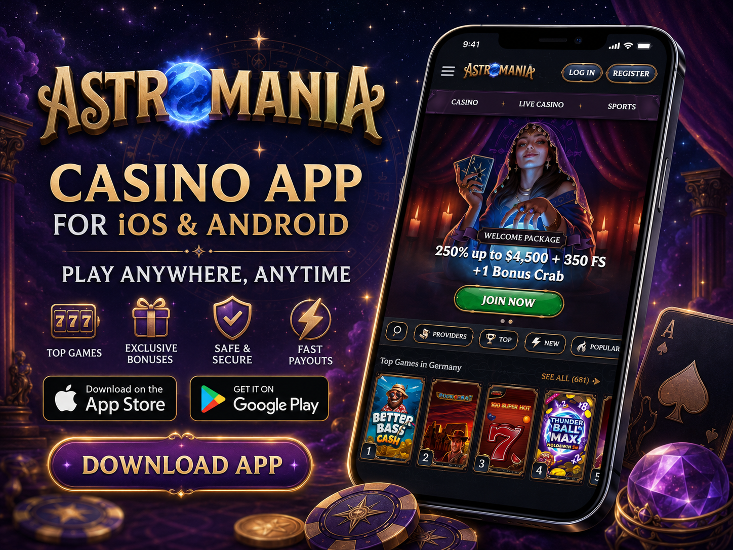 Astromania Casino App - Download for iOS and Android