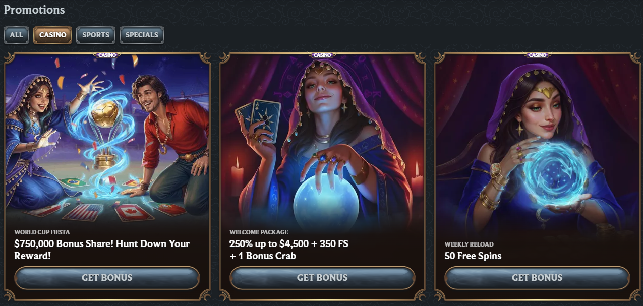 Astromania Casino Promotions - Bonuses, Cashback & Tournaments