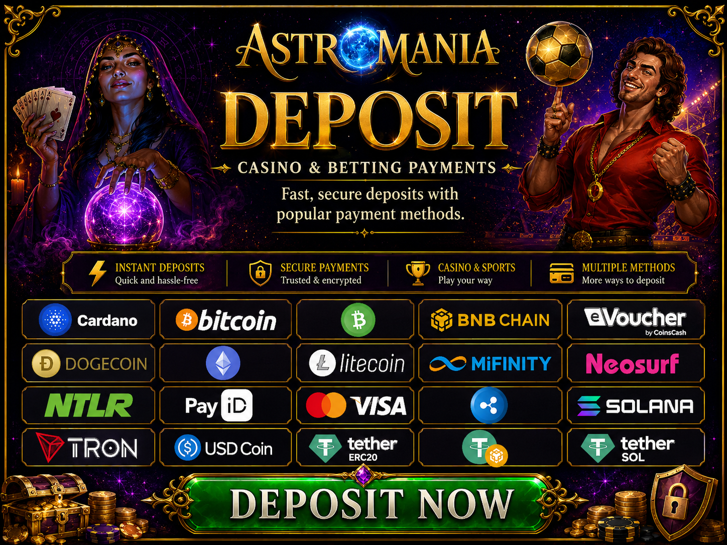 Astromania Casino Deposits - Fast & Secure Payments in Australia