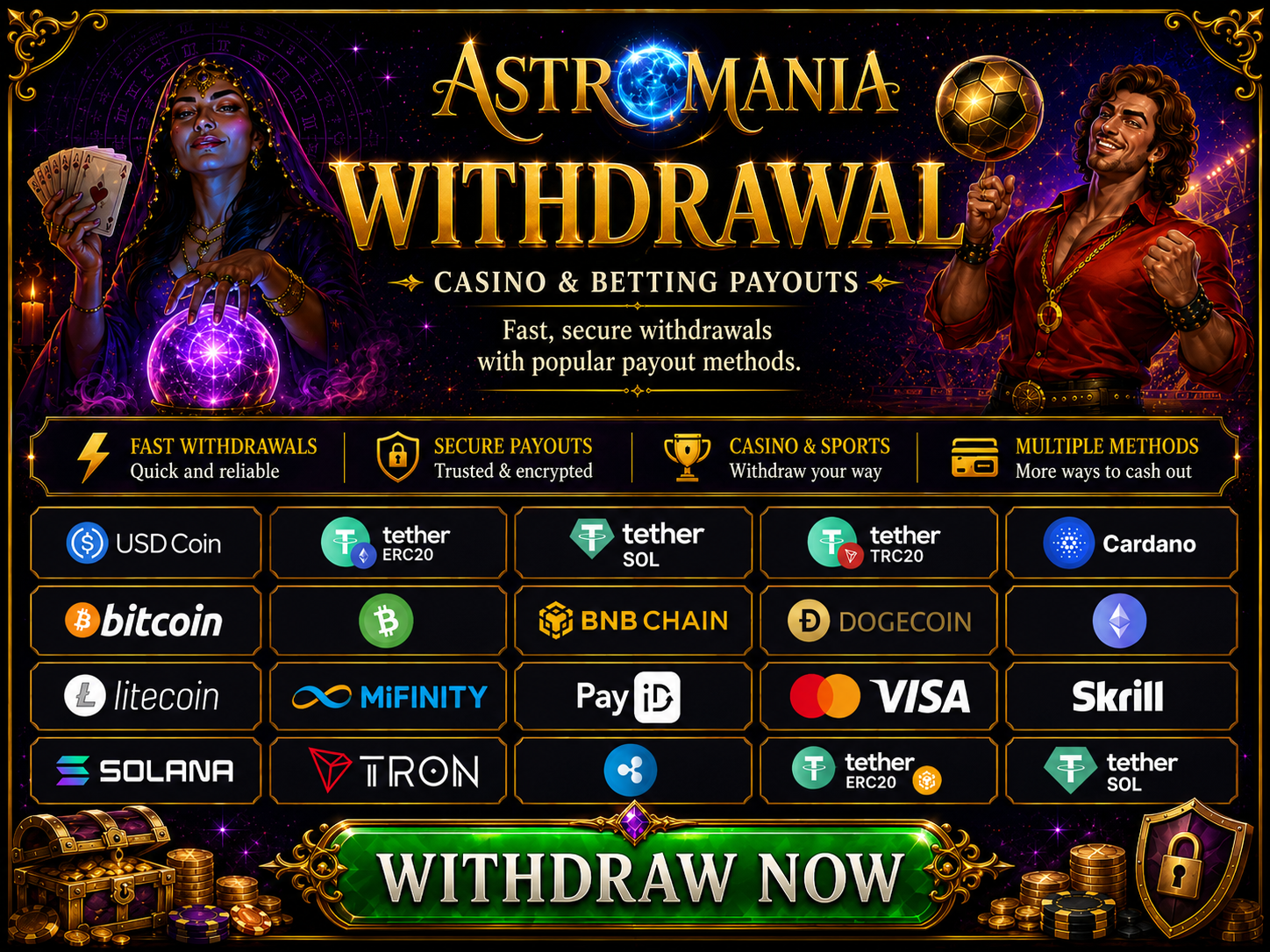 Astromania Casino Withdrawals - Fast Payouts & Secure Processing